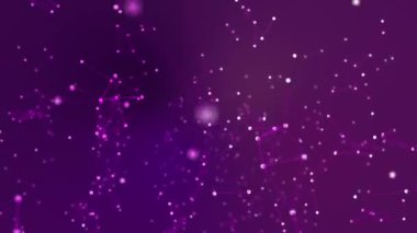 Mavi fantezi teknolojisi, mühendislik ve bilimsel hareket arkaplanı parçacıklar ve pleksus bağlantılı organik hareketler