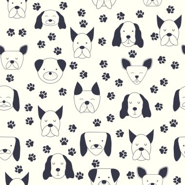 Köpek ağızlık takmış kusursuz bebek deseni. Renkli arka planda tek renkli bir renk. Yaratıcı çocuksu bir geçmiş. Çocuk tasarımı, kumaşı, ambalajı, duvar kağıdı, tekstil, giysi için mükemmel.