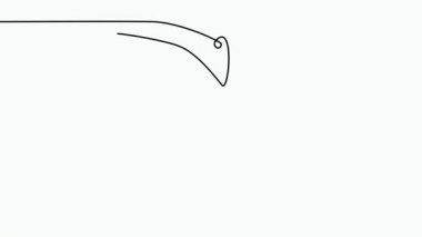 Kelebek çizgisi olan soyut bir yüz. Portret minimalist biçimi