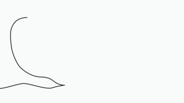 Kelebek çizgisi olan soyut bir yüz. Portret minimalist biçimi