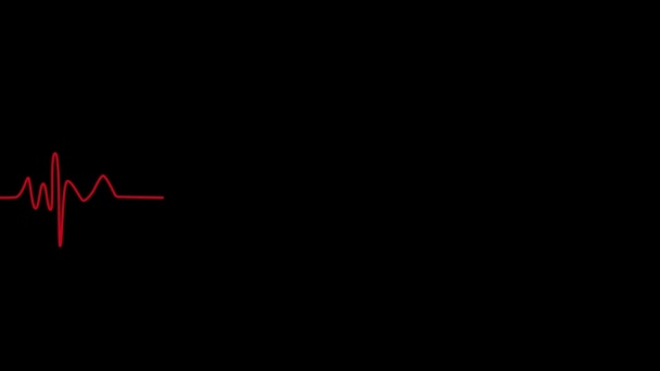 색색 의 하트 라인 화면 표시 사랑 표시 화려 한 추상적 배경 4k 네온 심볼 표시 — 비디오