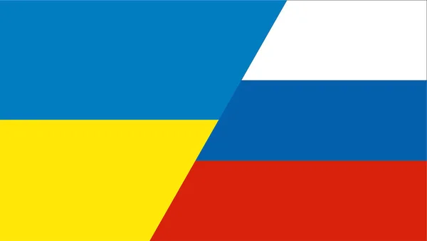 Icon National Flags Ukraine Russia War Ukraine Russia Relations Conflict —  Vetores de Stock