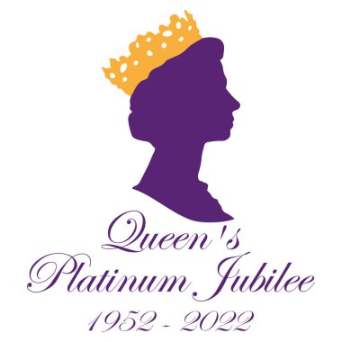 The Queen's Platinum Jubilee Celebrations with Queen Elizabeth's Side Profile clipart
