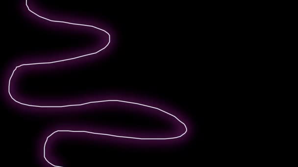 Neon Hintergrund Leuchtende Leuchtlinien Erscheinen Und Verschwinden Bewegungshintergrund Für Bühnenanimation — Stockvideo