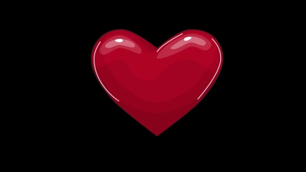 Animazione Loop Senza Soluzione Continuità Heartbeat Sfondo Battito Cardiaco Linea — Video Stock