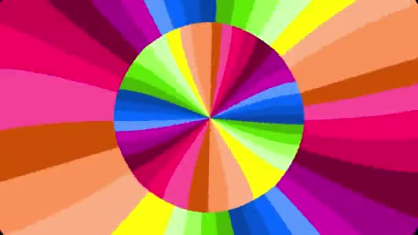 Spektrum Psykedelisk Optisk Illusion Abstrakt Regnbåge Hypnotisk Animerad Bakgrund Ljusa — Stockvideo