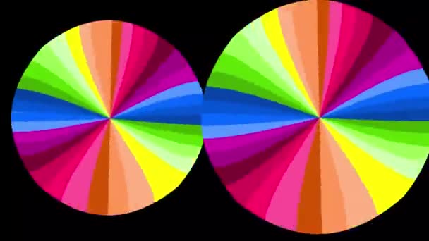 Спектр Психоделической Оптической Иллюзии Абстрактный Радужный Гипнотический Анимированный Фон Яркие — стоковое видео