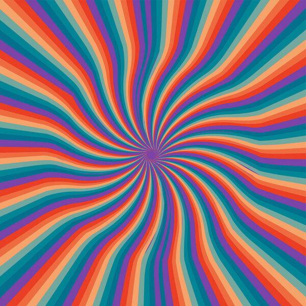 1970 Wavy Swirl Seamless Pattern in Orange and Pink Colors. Seventies Style, Groovy Background, Wallpaper, Print. Flat, Hippie Aesthetic