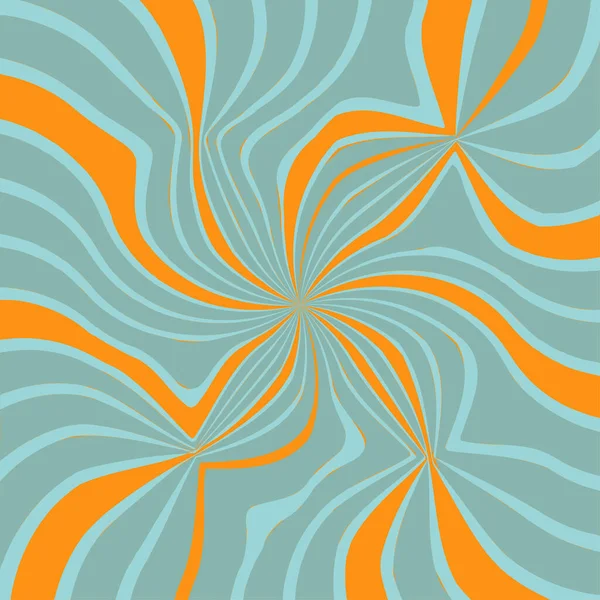 1970 Wavy Swirl Seamless Pattern Dans Les Couleurs Orange Rose — Image vectorielle