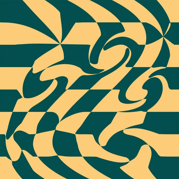 1970 Wavy Swirl Patrón Sin Costuras Colores Naranja Rosa Estilo — Vector de stock