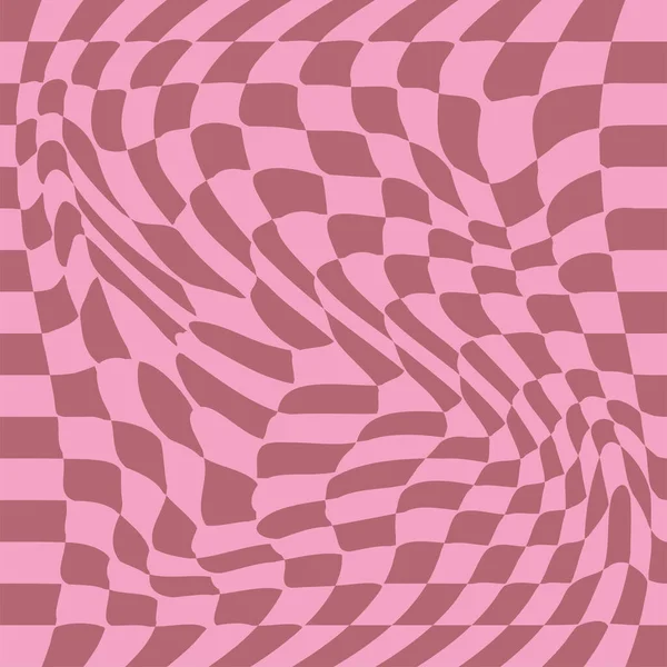 1970 Wavy Swirl Patrón Sin Costuras Colores Naranja Rosa Estilo — Vector de stock