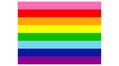 Gilbert Baker Gurur Bayrağı. Eşcinsel Bayrağı için Standart Oranlar.