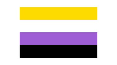 İkili gurur olmayan topluluk bayrağı, LGBT sembolü. Cinsel azınlık kimliği