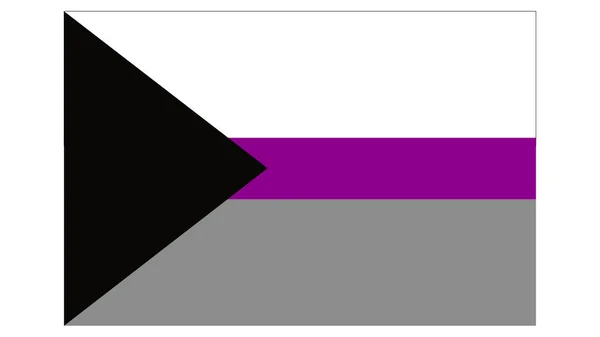 Drapeau Démisexuel Lgbt Emblème Drapeau Demisexual Élément Graphique Illustration Template — Image vectorielle