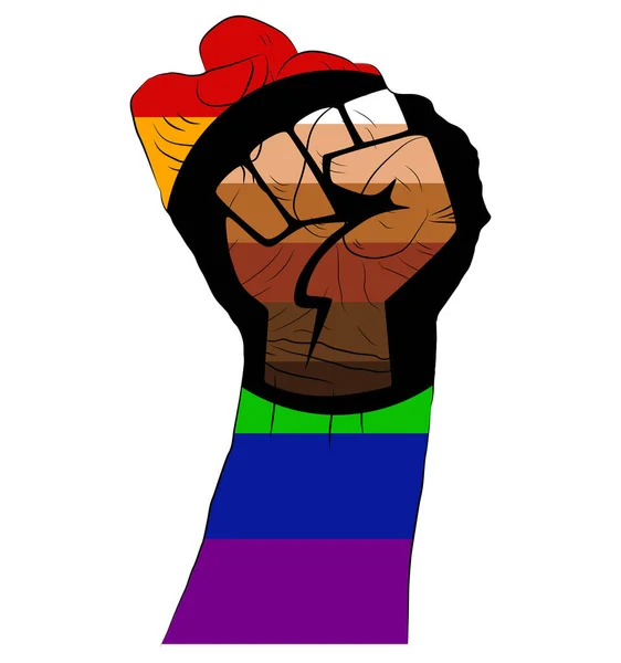 Qtpoc Bandera Qpoc Lgbt Para Las Personas Que Son Caucásicas — Vector de stock