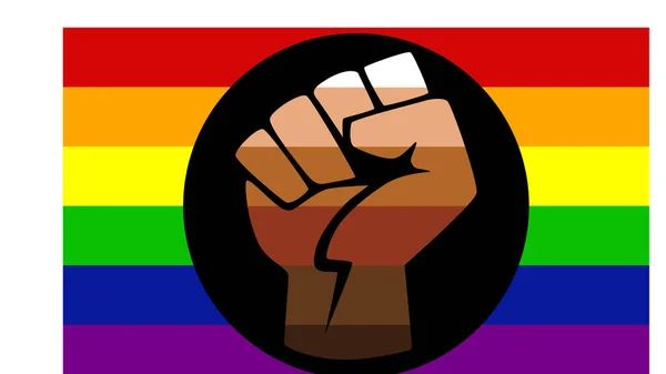 Qtpoc Qpoc Lgbt Flag Qtpocを意味する非白人の人々のために黒 ラテン語 アジア 先住民や他のコミュニティが含まれています — ストックベクタ