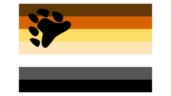 Bandera Orgullo Oso Gay Lgbt Bandera Fraternidad Oso — Vector de stock