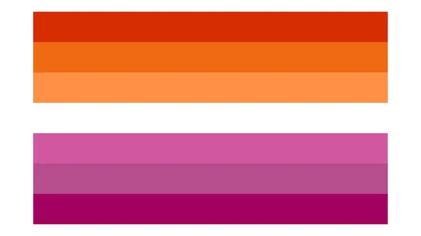 Illustration Einer Lesbischen Flagge Ikone Des Lesbian Pride — Stockvektor