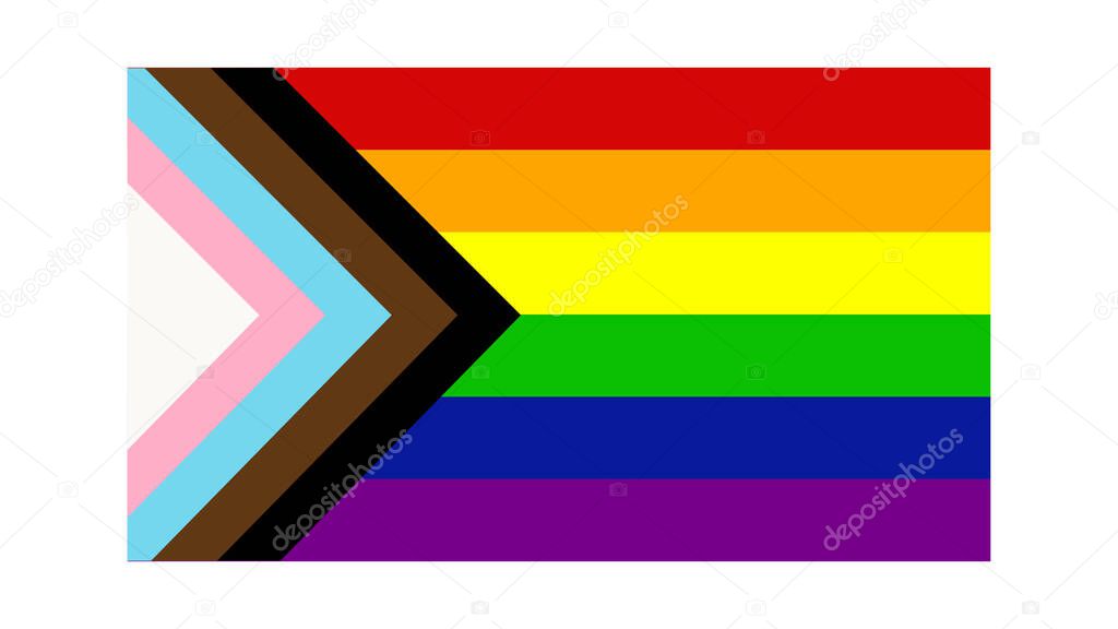 New LGBTQ Rights Pride Flag. Progressive pride flag