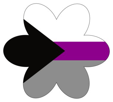 LGBT yarı seks bayrağı. demiseksüel bayrak amblemi grafiksel resim şablon tasarımı