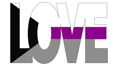 LGBT yarı seks bayrağı. demiseksüel bayrak amblemi grafiksel resim şablon tasarımı