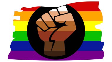 QTPOC, QPOC lgbt bayrağı. Beyaz olmayanlar için QTPOC, Siyah, Latin, Asyalı, yerli ve diğer toplulukları kapsar.