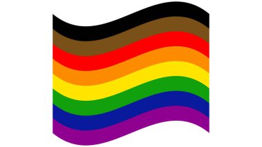 Philadelphia Gurur Bayrağı, LGBT topluluğu. Düz dizayn. Şehir kültürü duvar kâğıdı ve arka plan. Homoseksüel gurur.