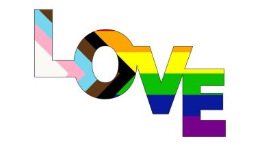 Yeni LGBTQ Hakları Onur Bayrağı. İlerleyen gurur bayrağı