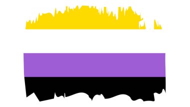 İkili gurur olmayan topluluk bayrağı, LGBT sembolü. Cinsel azınlık kimliği