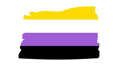 İkili gurur olmayan topluluk bayrağı, LGBT sembolü. Cinsel azınlık kimliği