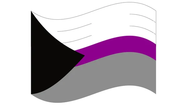 Лгбт Демісексуальний Прапор Демісексуальний Прапор Емблема Графічний Елемент Дизайн Шаблону — стоковий вектор