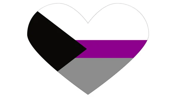 Drapeau Démisexuel Lgbt Emblème Drapeau Demisexual Élément Graphique Illustration Template — Image vectorielle