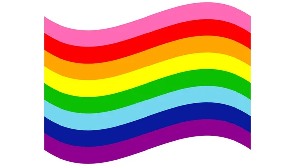 Gilbert Baker Stolz Flagge Standard Proportionen Für Schwulenflaggen — Stockvektor