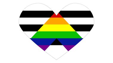 Heteroseksüel müttefikler gurur bayrağı. LGBT topluluk bayrağı