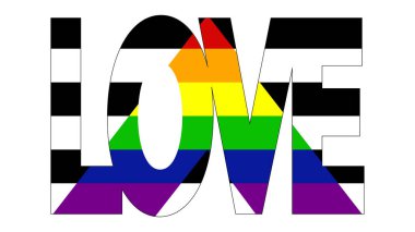 Heteroseksüel müttefikler gurur bayrağı. LGBT topluluk bayrağı