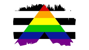 Heteroseksüel müttefikler gurur bayrağı. LGBT topluluk bayrağı