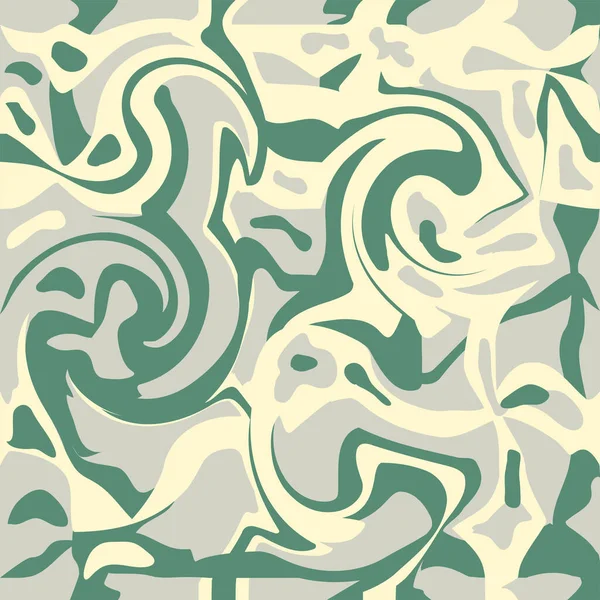 Wavy Swirl Seamless Pattern 1970 Style Des Années Soixante Dix — Image vectorielle