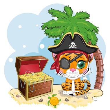 Kaplan korsan, oyunun çizgi film karakteri bandana takmış vahşi bir kedi ve kafatası ve göz bandı takmış bir şapka. Parlak gözlü ve hazine sandıklı bir karakter.