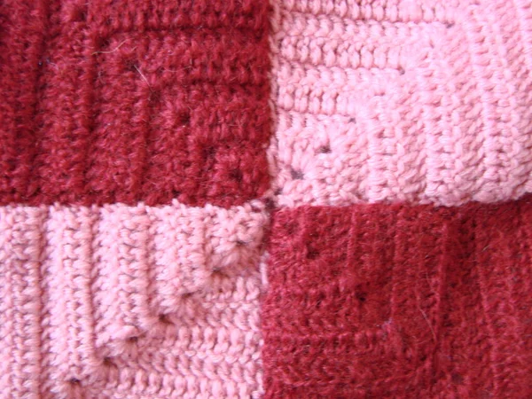 Crochet texture, colorful squares pattern. Crochet Knit Squares Multi Coloured