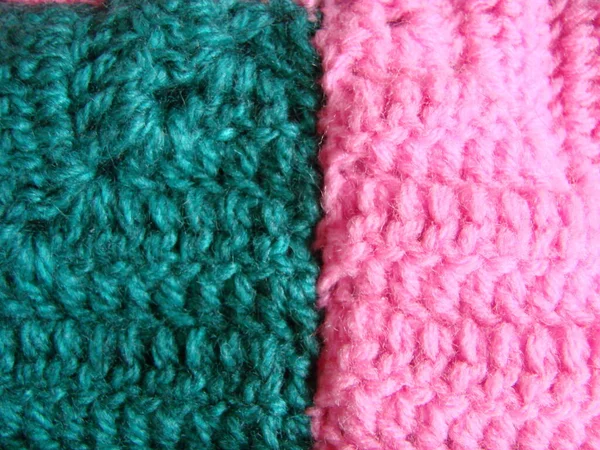 Crochet Texture Colorful Squares Pattern Crochet Knit Squares Multi Coloured — Zdjęcie stockowe