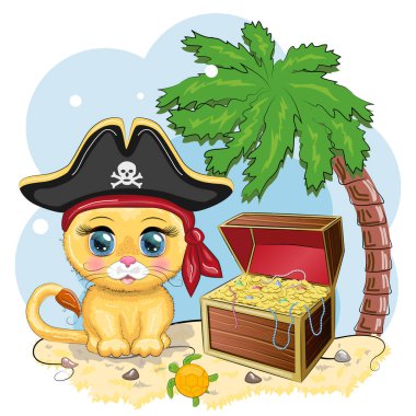 Aslan korsan, oyunun çizgi film karakteri, bandana takmış vahşi bir kedi ve kafatası ve göz bandıyla takılmış bir şapka. Parlak gözlü ve hazine sandıklı bir karakter.