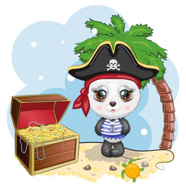 Panda korsanı, oyunun çizgi film karakteri, bandana takmış vahşi bir ayı ve kafatası ve göz bandı takmış bir horoz. Parlak gözlü ve hazine sandıklı bir karakter.