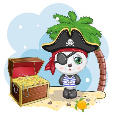 Panda korsanı, oyunun çizgi film karakteri, bandana takmış vahşi bir ayı ve kafatası ve göz bandı takmış bir horoz. Parlak gözlü ve hazine sandıklı bir karakter.