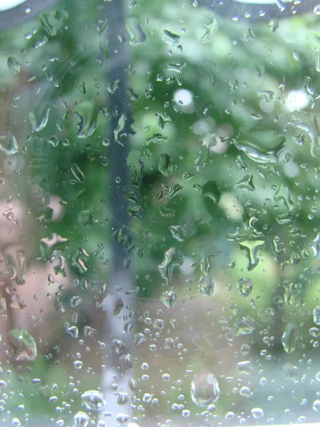 Rainy Days Rain Drops Window Surface Drops Glass — Stockfoto