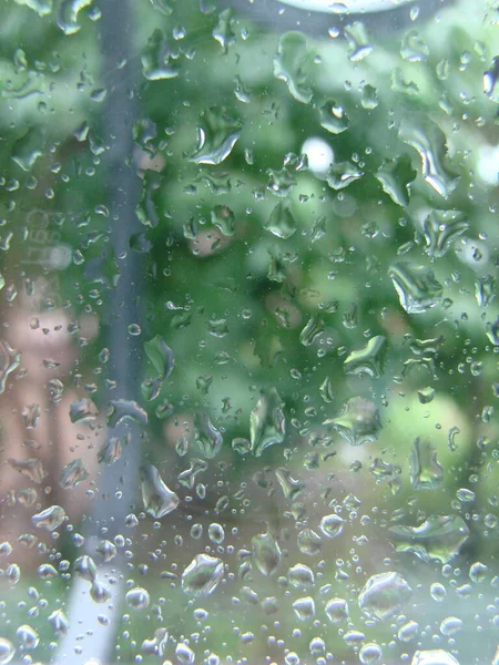 Rainy Days Rain Drops Window Surface Drops Glass — Fotografia de Stock