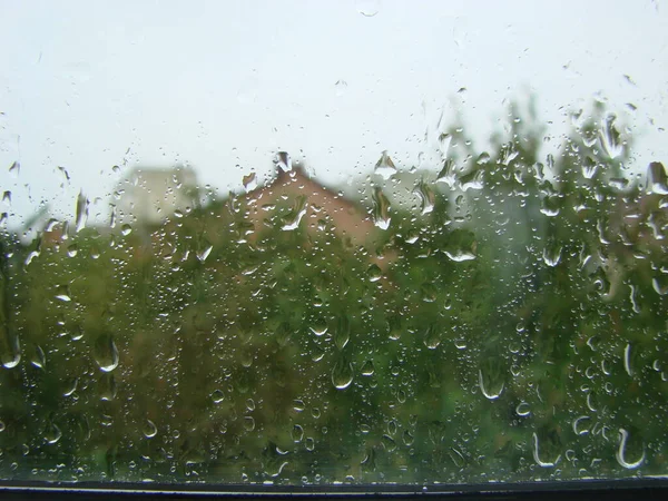 Rainy Days Rain Drops Window Surface Drops Glass — Stockfoto