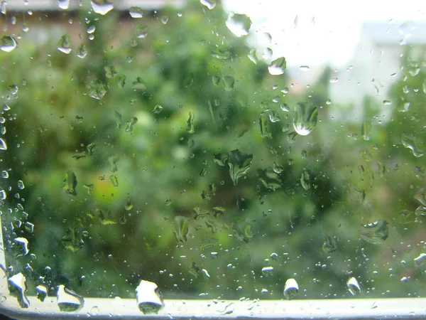 Rainy Days Rain Drops Window Surface Drops Glass — Fotografia de Stock