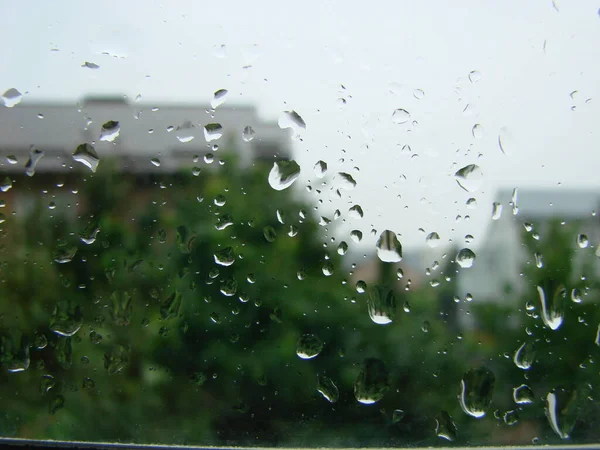 Rainy Days Rain Drops Window Surface Drops Glass — Zdjęcie stockowe