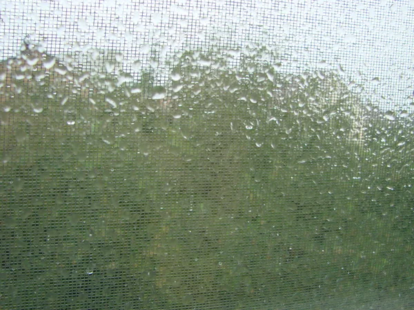 Jours Pluvieux Gouttes Pluie Sur Surface Fenêtre Gouttes Sur Verre — Photo