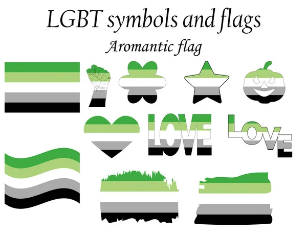 Egy Romantikus Pride Flag Illusztráció Lmbt Közösség Fényes Koncepció Háttér — Stock Vector